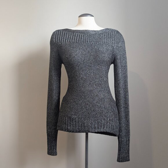 Calvin Klein Metallic Knit Sweater with Side Zip - Size S/M - Picture 9 of 11